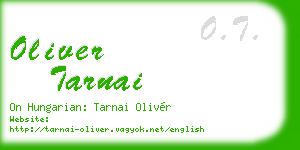 oliver tarnai business card